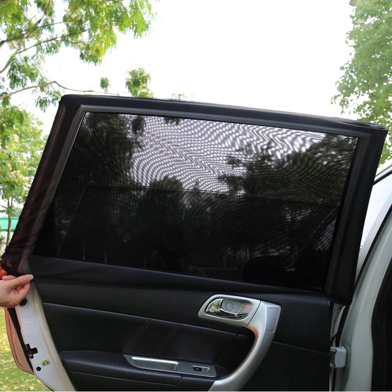 אוניברסלי רכב קדמי/אחורי צד חלון מגן שמש צל רשת כיסוי אוטומטי UV להגן על וילון צד חלון שמשיה Mesh ילד להגן