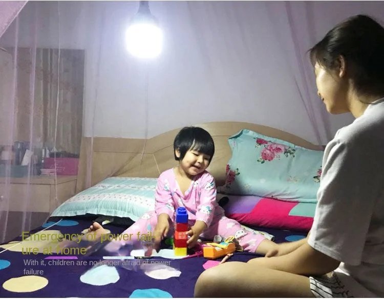 נטענת LED הנורה תלייה נייד תאורת אוהל אור נייד ביתי כוח כישלון חירום הנורה מתאים עבור חיצוני